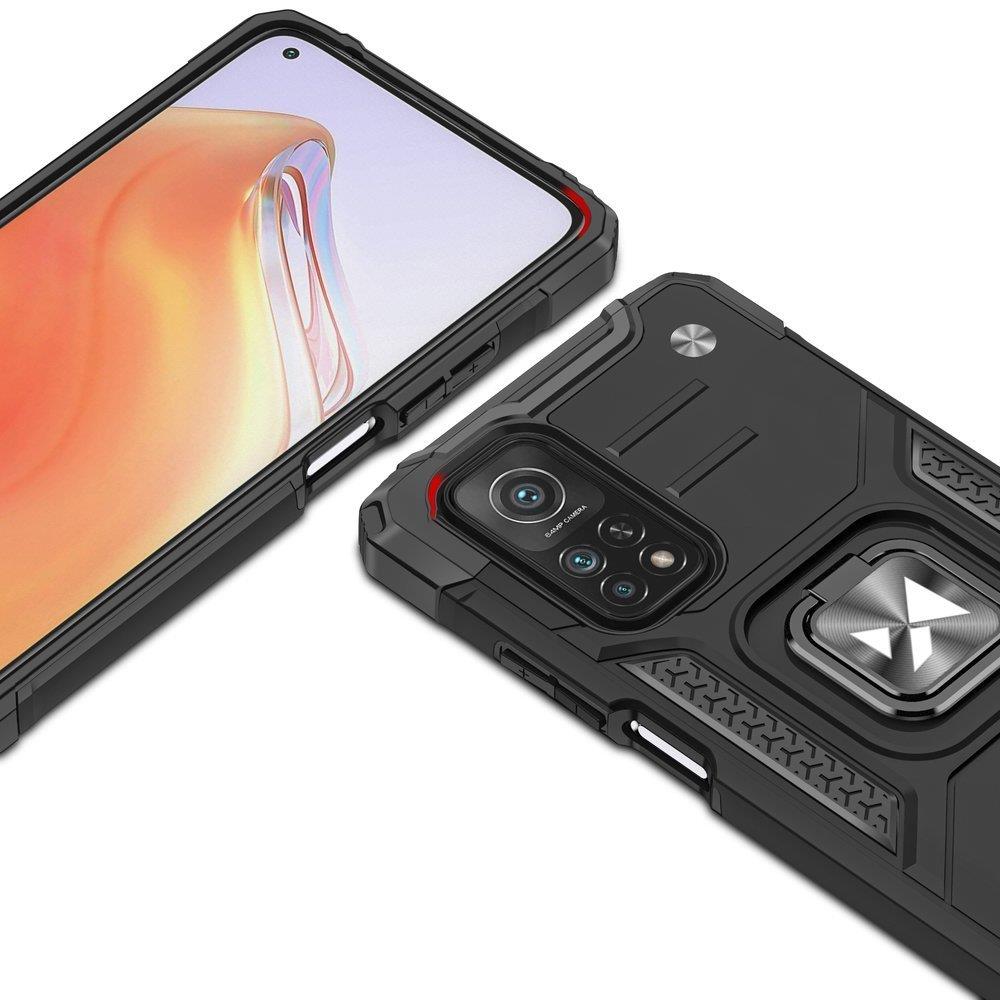 Husa cu suport inel Wozinsky, pentru Mi Poco M4 Pro/Redmi Note 11/11T/11S, TPU, Negru