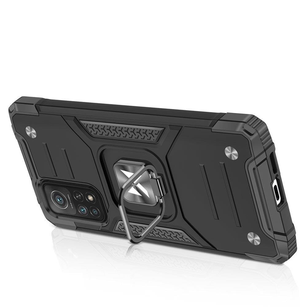 Husa cu suport inel Wozinsky, pentru Mi Poco M4 Pro/Redmi Note 11/11T/11S, TPU, Negru