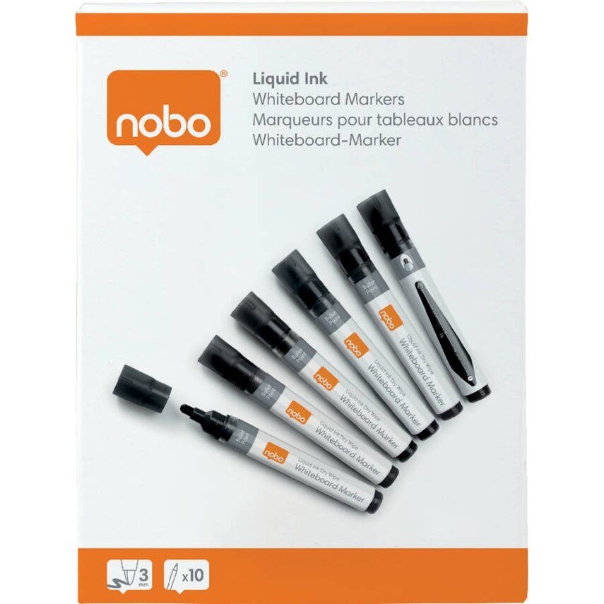 NOBO T blamarker K szlet Foly konytint s K pos 1 3 Mm Fekete 10 Db NOBO T blamarker K szlet Foly konytint s K pos 1 3 Mm Fekete 10 Db