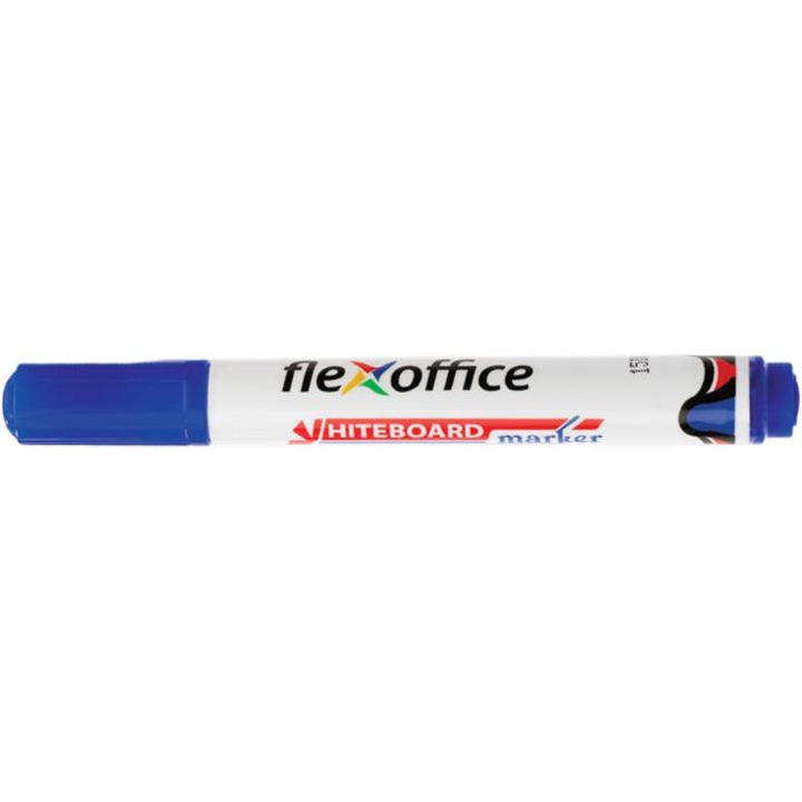 Marker pentru tabla, FLEXOFFICE, 2.5 mm, 12 buc, Albastru