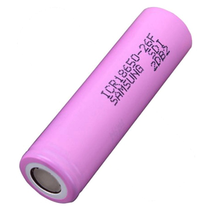 Индустриална Li-ion акумулаторна батерия Samsung ICR18650-26F, 3.7V ...