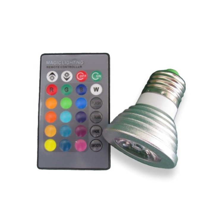 LED луничка limaLED,3W E27 220V RGB