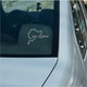 Sticker decorativ perete, auto si geam, Nurburgring accent, Gri, 19 cm