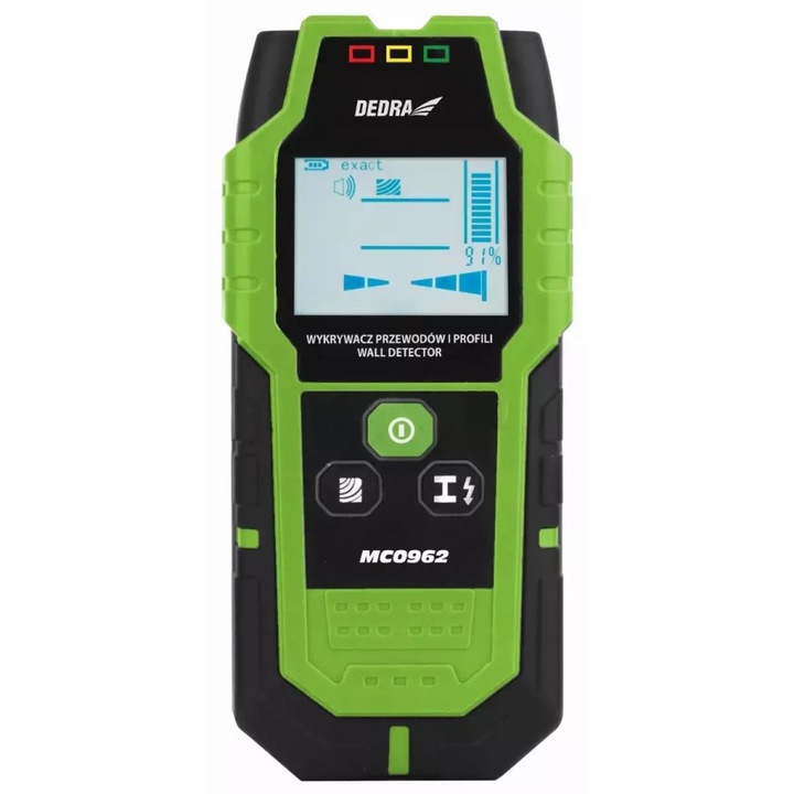 Детектор за кабели Dedra MC0962, За дърво, Метал, Профил