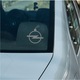 Sticker decorativ perete, auto si geam, Opel bomba, Gri, 19 cm