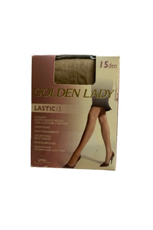 Дамски чорапогащник Golden Lady 15 DEN Elastic 5, ликра, цвят пъпеш ...