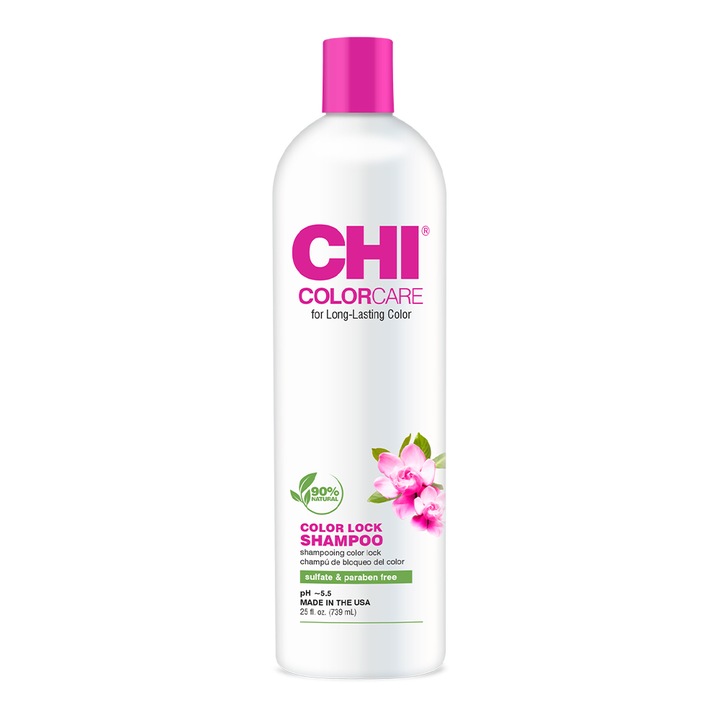 Tápláló sampon festett hajra CHI Colorcare - Color Lock Shampoo, 739 ml