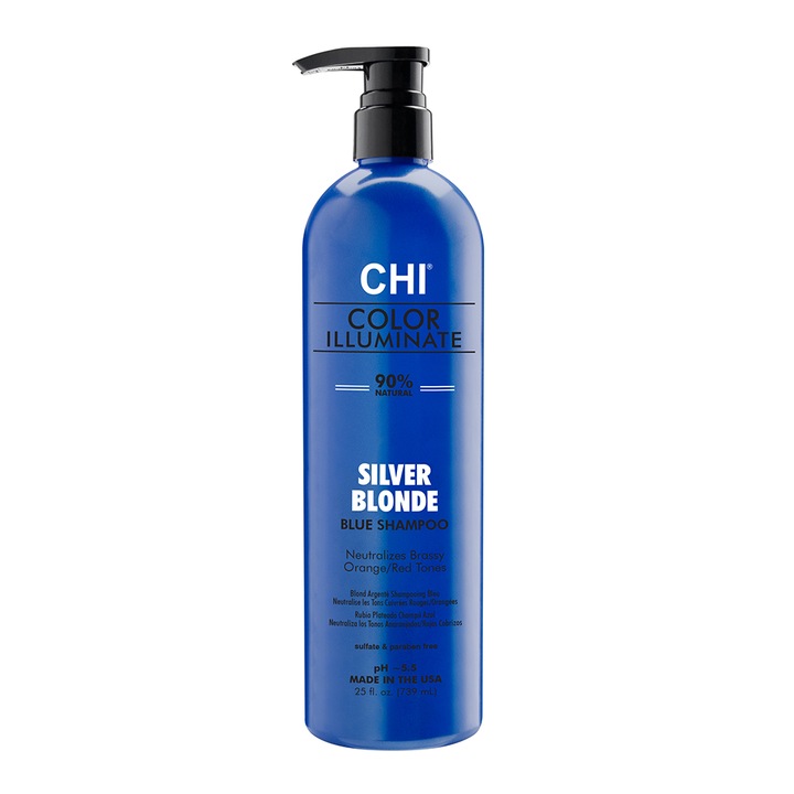 Színező sampon szőke, ősz és fehér hajra CHI Color Illuminate sampon - Silver Blonde, 739 ml