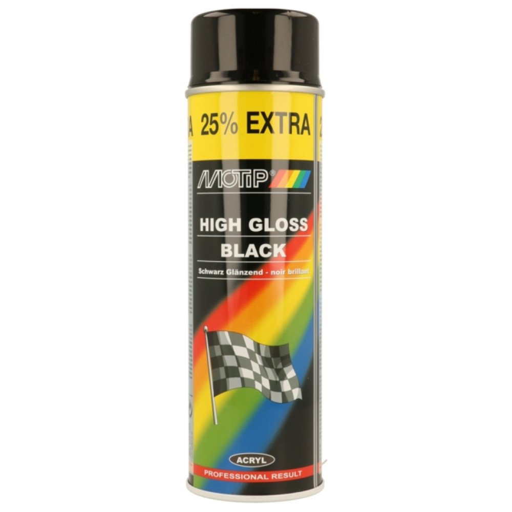 Spray vopsea auto profesionala negru mat 500 ml