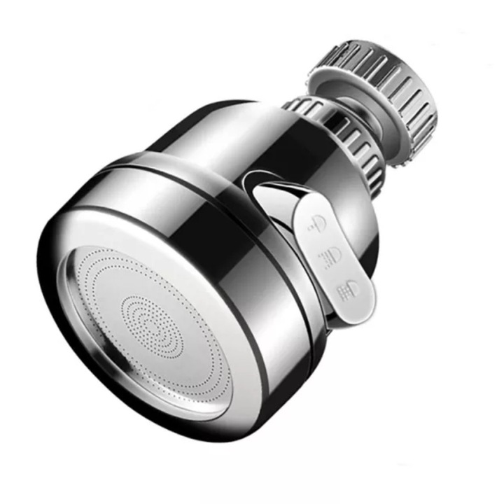 Perlator baterie chiuveta cu trei functii cromat, economie apa