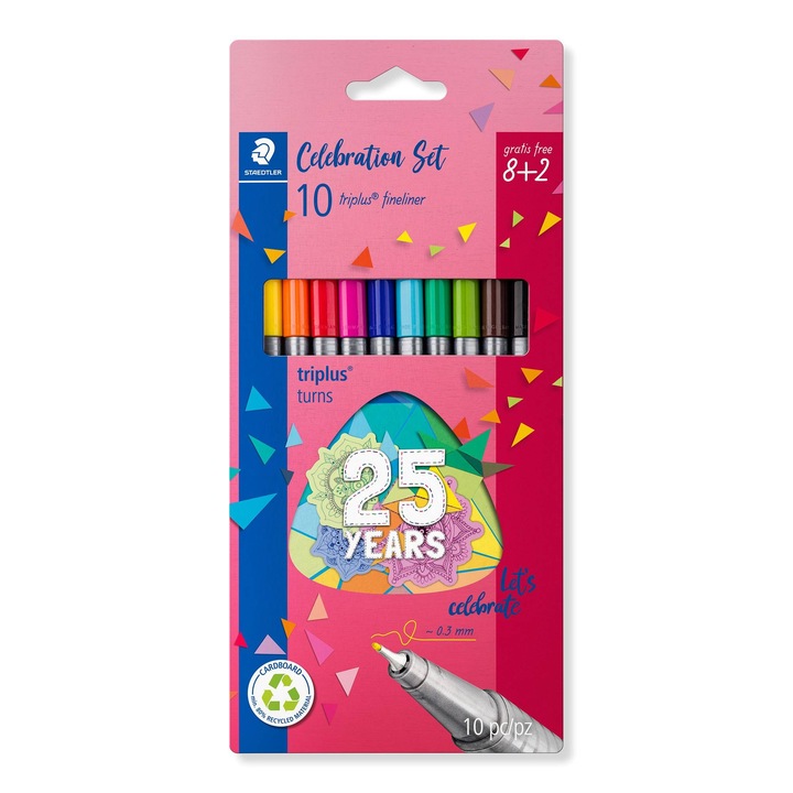 Staedtler Triplus® 334 tűfilc készlet, 0,3 mm, 10 szín
