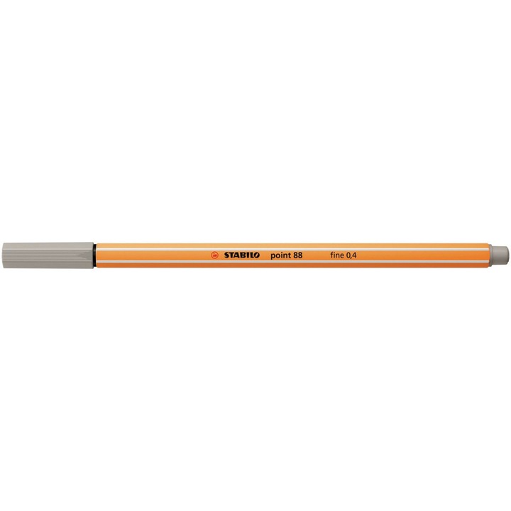 Tűfilc, 0,4 mm, STABILO "Point 88", melegszürke