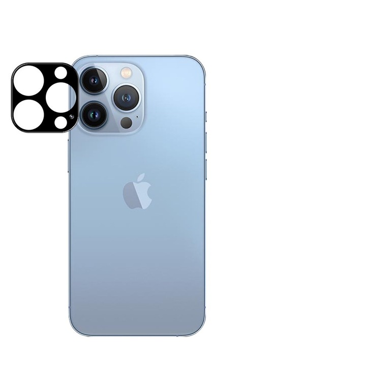 Протектор за камера Wozinsky, За iPhone 13 Pro Max, Предпазно стъкло, 9H, Черен