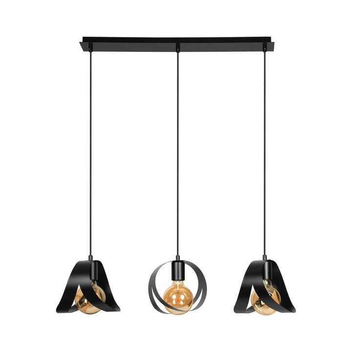 Пендел Lightstyle Рино S, Линеен, 3xЕ27, Черен