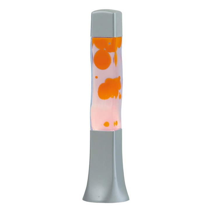Декоративна лампа Lava Marshal, E14, 25W, оранжево-прозрачна