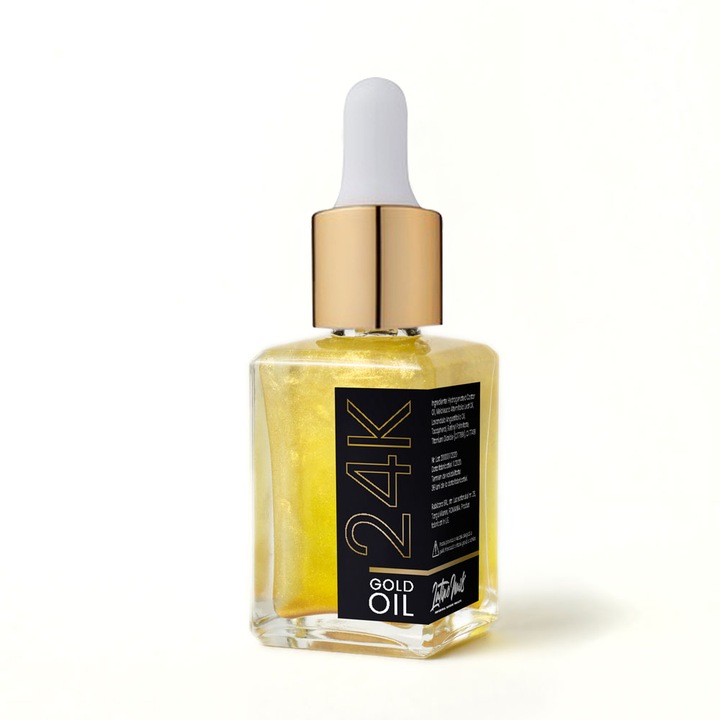 Масло за кожички 24k Gold, Latino Nails, забавя растежа на естествените нокти, златисто, 30 ml