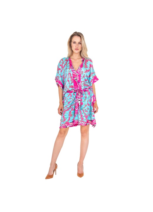 Rochie tip kimono, Cosel, Dubla, 34 EU, Multicolora