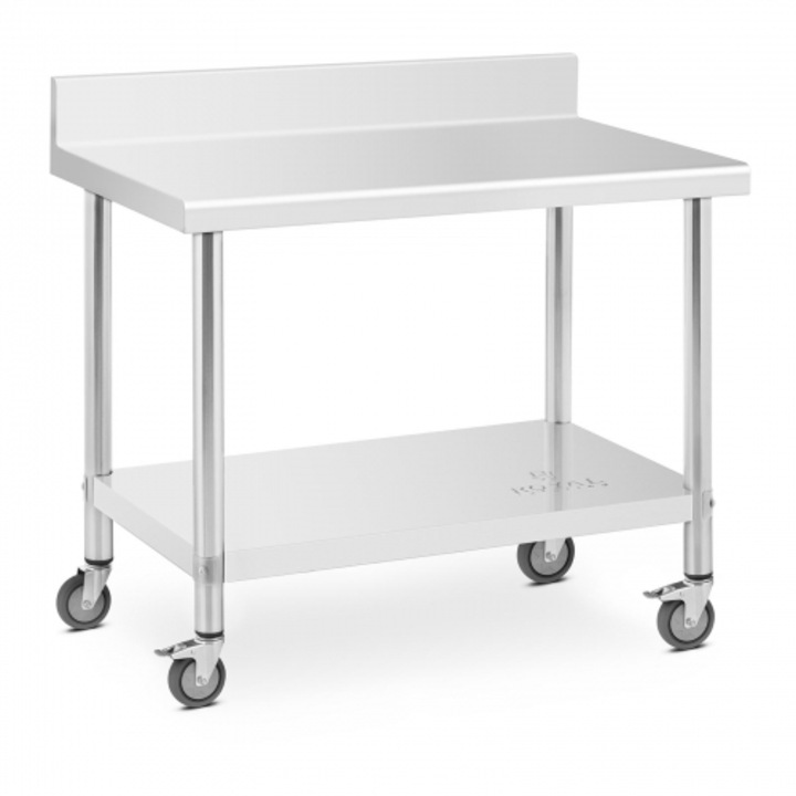 Гурме маса, Royal Catering, Неръждаема стомана, 100 x 60 см, Сребрист