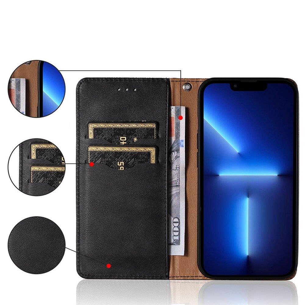 Husa cu snur pentru Xiaomi Redmi Note 11 Pro, Hurtel, Tip carte, Magnet, Buzunar card, Piele, Negru