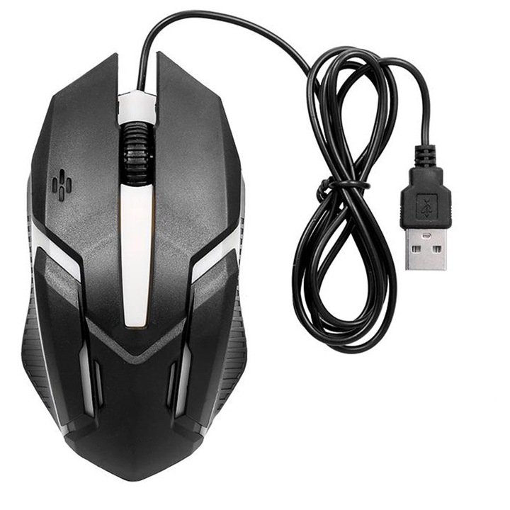 Геймърска мишка, 06255, USB, 1200 dpi, RGB осветление, Черна