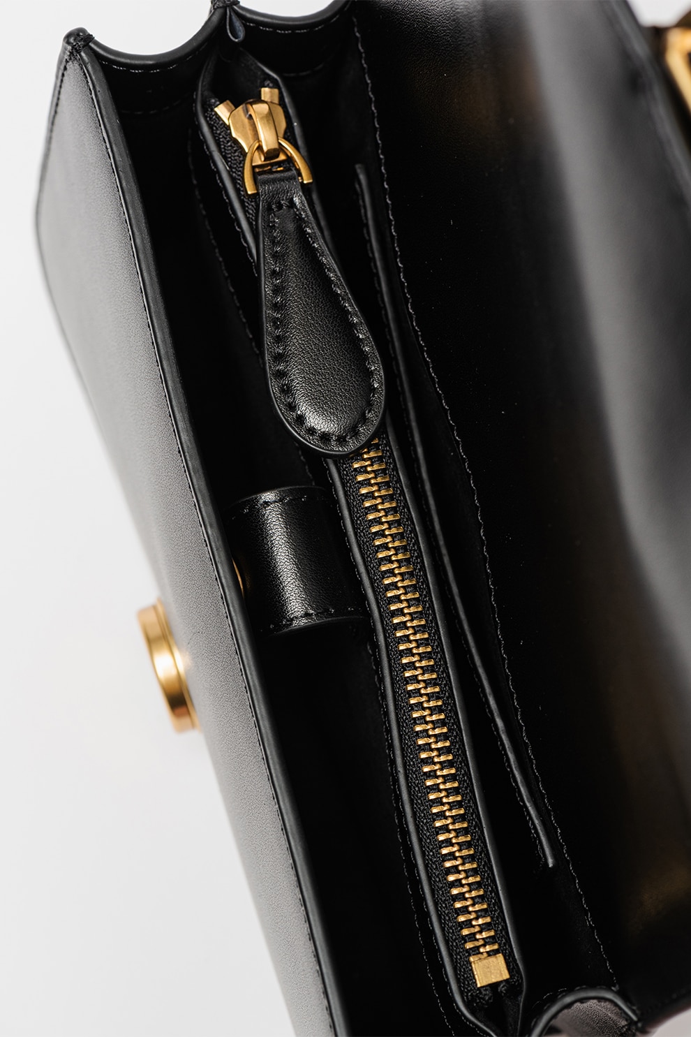 Pinko, Geanta crossbody mica de piele Love One, Auriu, Negru eMAG.ro