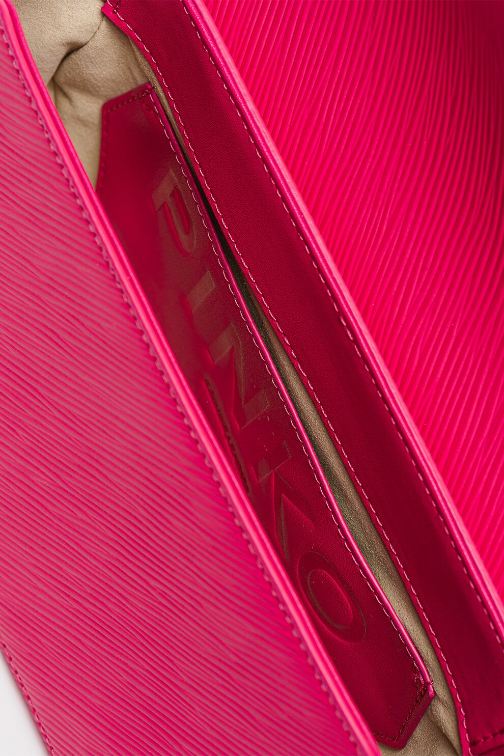 Pinko, Geanta crossbody mica din piele Love Click Exagon, Fucsia eMAG.ro