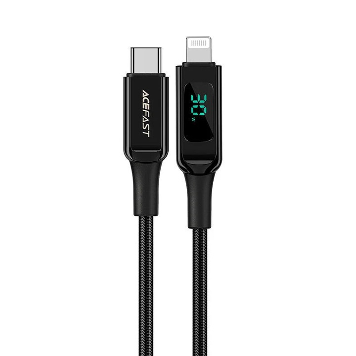 Cablu Acefast, USB-C/Lightning, 30W, 1.2m, Negru