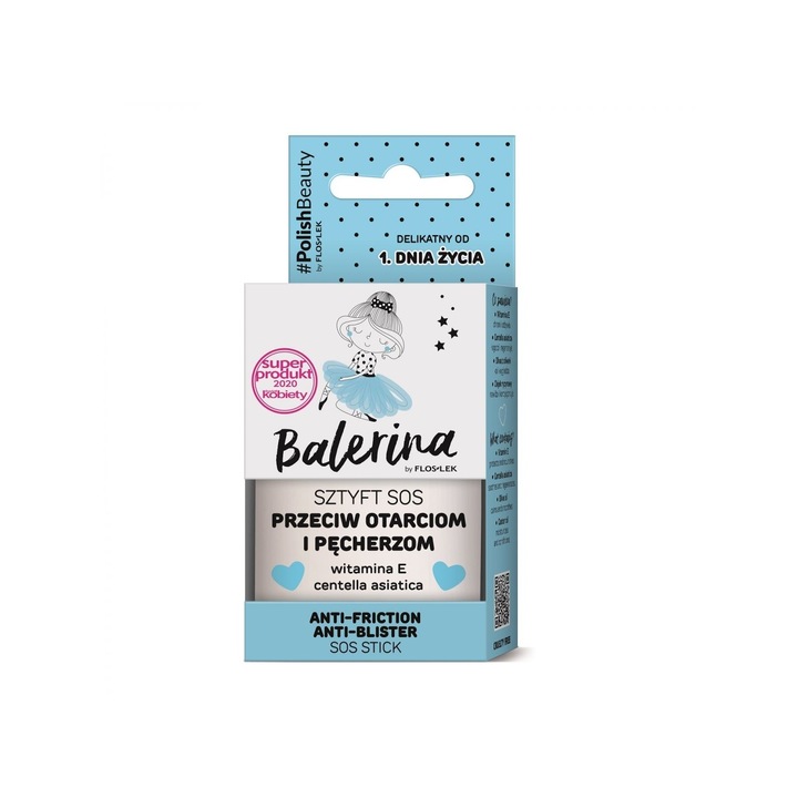 Защитен стик за кожа Ballerina Stick SOS против ожулвания, Flos-Lek, Витамин Е, 20 g