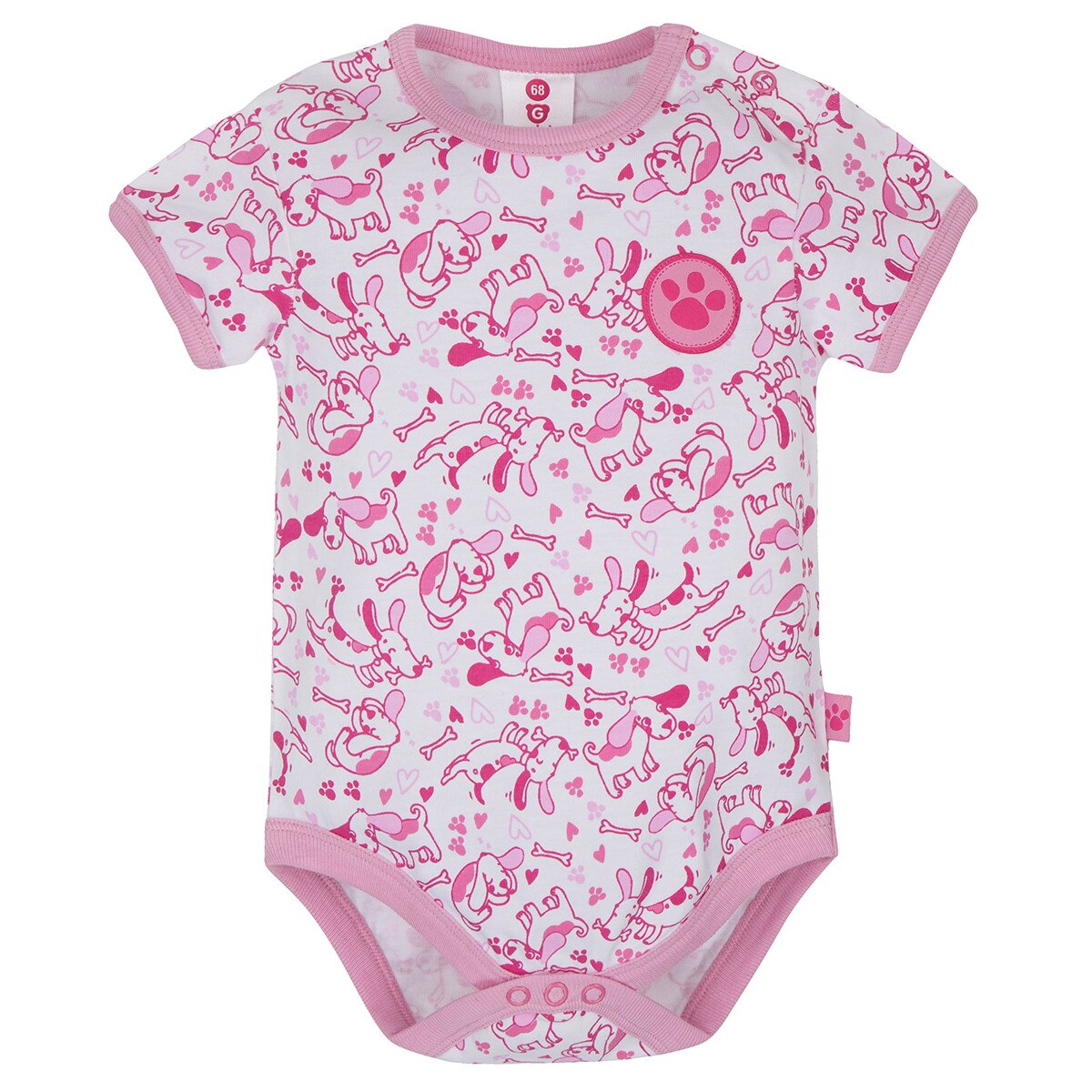 Body cu maneca scurta Gmini- Prima Pink