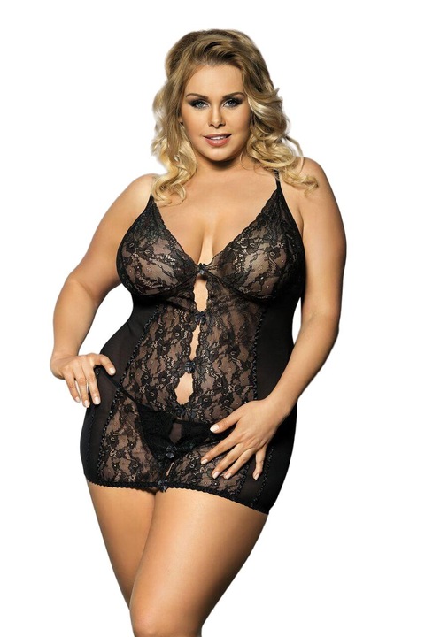 szexi haloruha, Anais, Csipke, Fekete,, Fekete