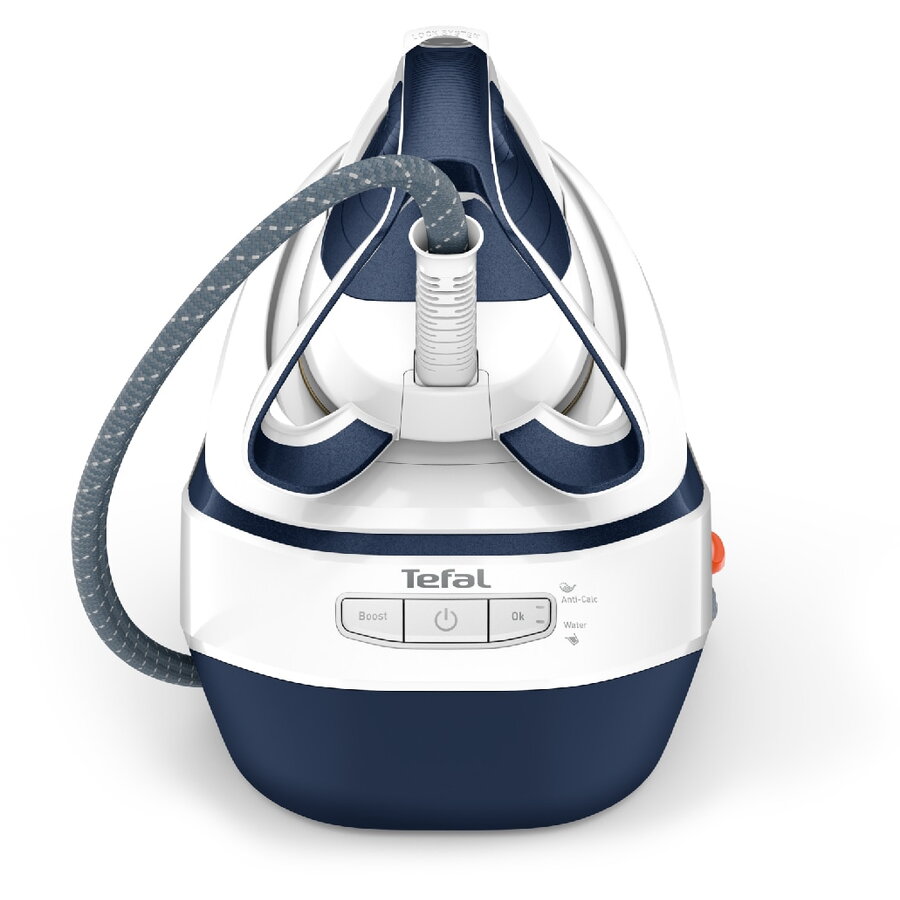 Statie de Calcat TEFAL Pro Express Ultimate GV9712E0, 3000W, 690g/min, 1200ml, talpa Durilium, Albastru-Alb