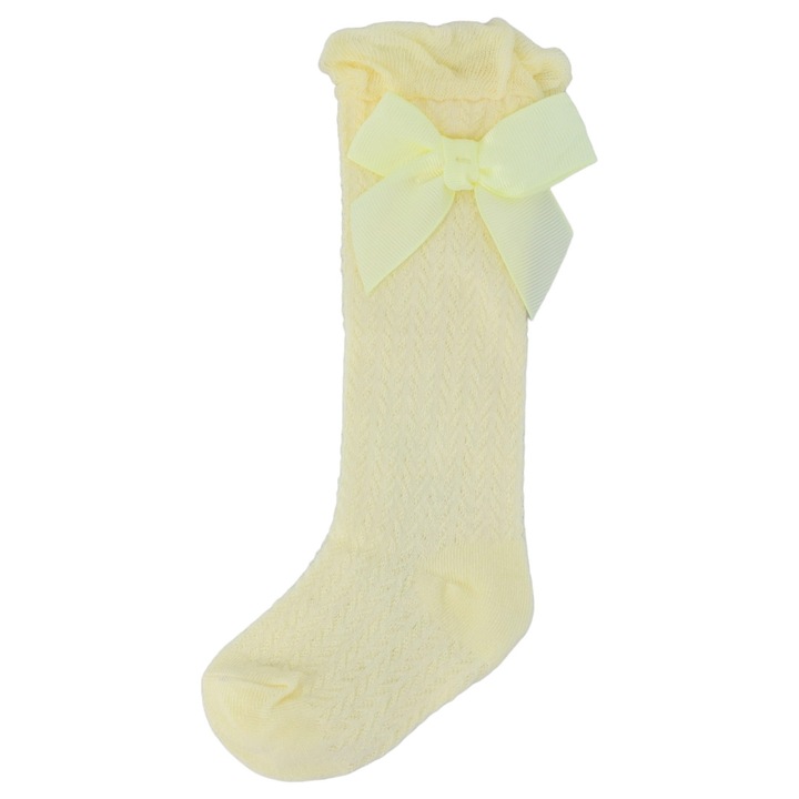 Дълги детски чорапи, 95% памук, Funda, NO374, 2-3 години, Жълти