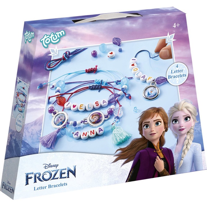 Комплект за създаване Frozen гривни с букви, Totum 681460