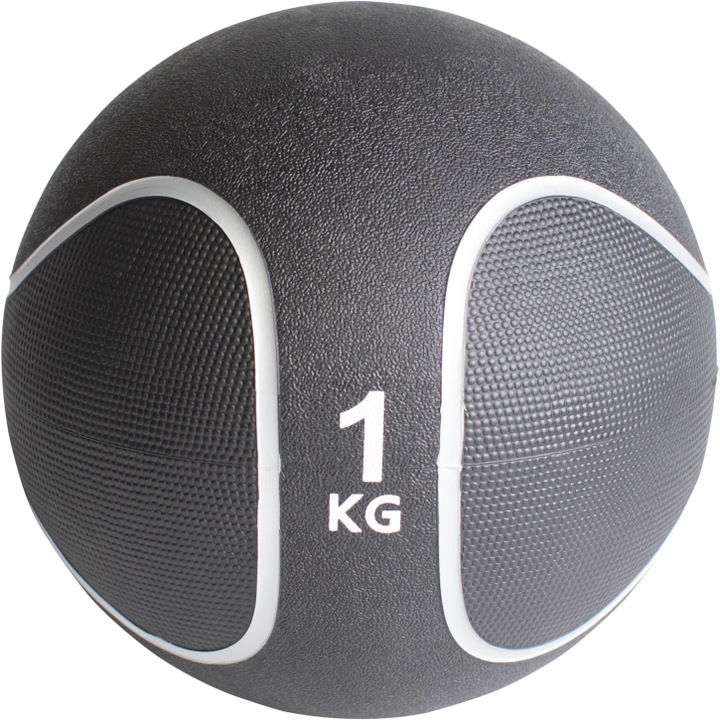 Minge medicinala, Gorilla Sports, Negru/Argintiu, 1KG