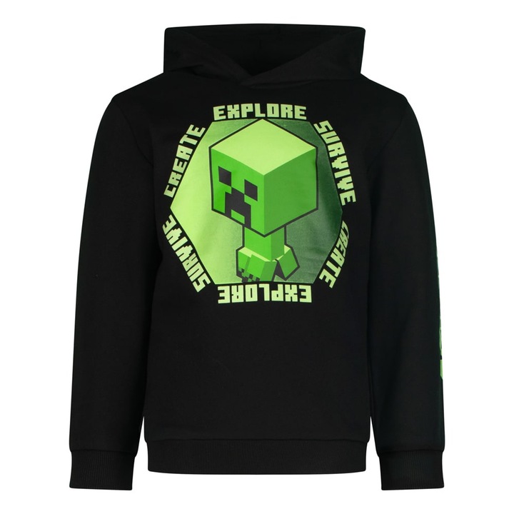 Блуза с качулка Minecraft Creeper Explore, Многоцветен, 116 CM