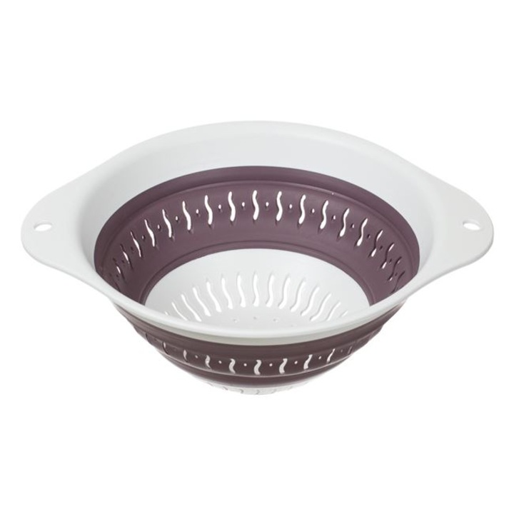 Strecuratoare pliabila realizata din plastic si silicon, 29 x 24 x 4 cm, alb/mov heather
