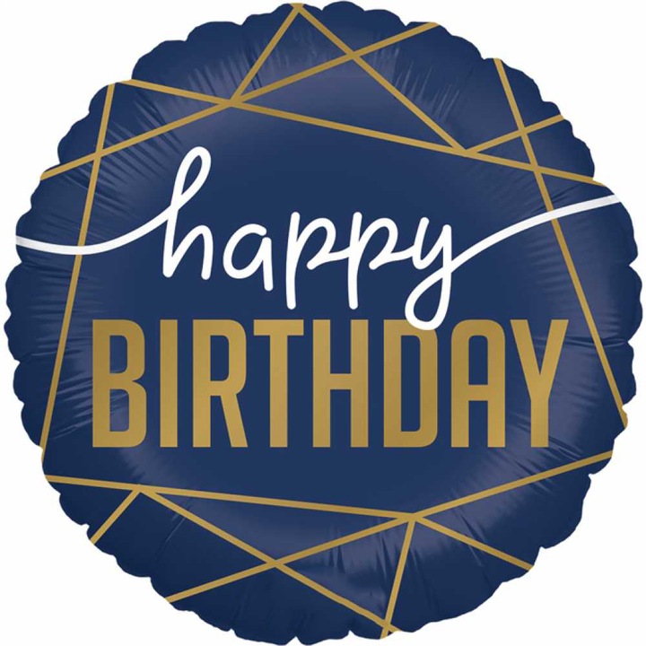 Balon Folie Rotund HB Navy, 46 cm, 36963P