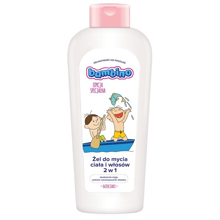 Gel de dus si sampon, Bambino, Copii pe barca, 2in1, pentru copii si bebelusi, 400ml