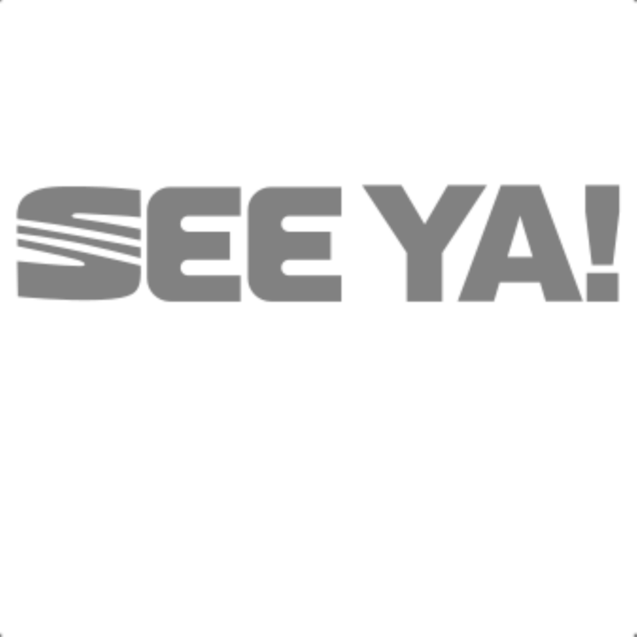 Sticker decorativ perete, auto si geam, See ya, Gri, 19 cm