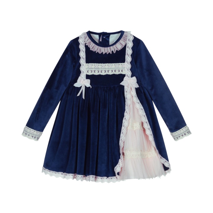 Rochie din catifea 82, Bleumarin