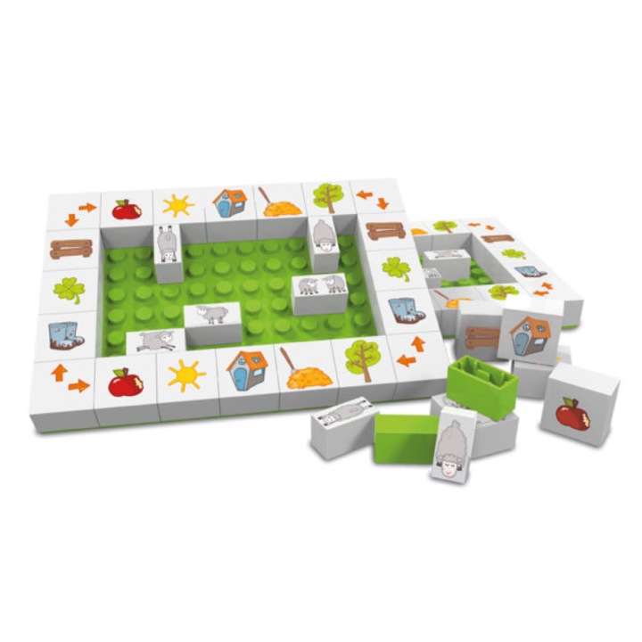 Joc blocuri de constructie, Gaseste oile, Hubelino 410047, Hide N‘ Sheep 82 de piese