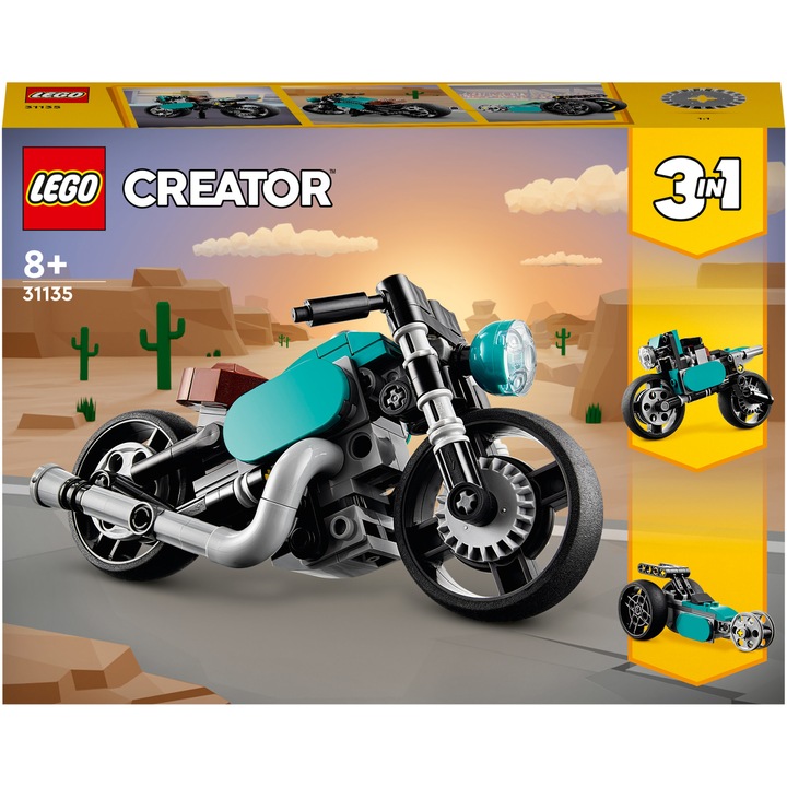 LEGO® Creator 3 in 1 - Motocicleta vintage 31135, 128 piese