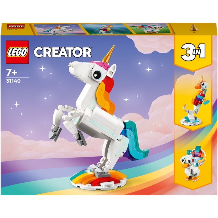 LEGO® Creator 3 in 1 - Unicorn magic 31140, 145 piese
