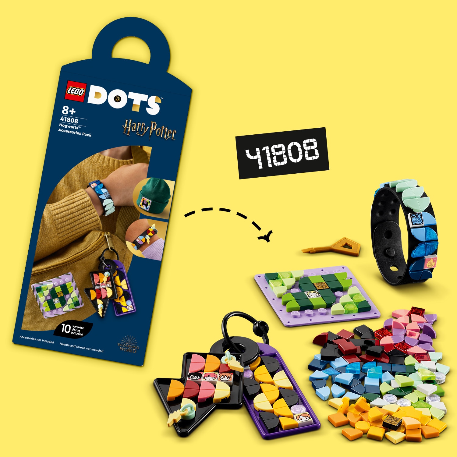 LEGO® DOTS - Kit pentru desktop Hogwarts™ 41811, 856 piese - eMAG.ro
