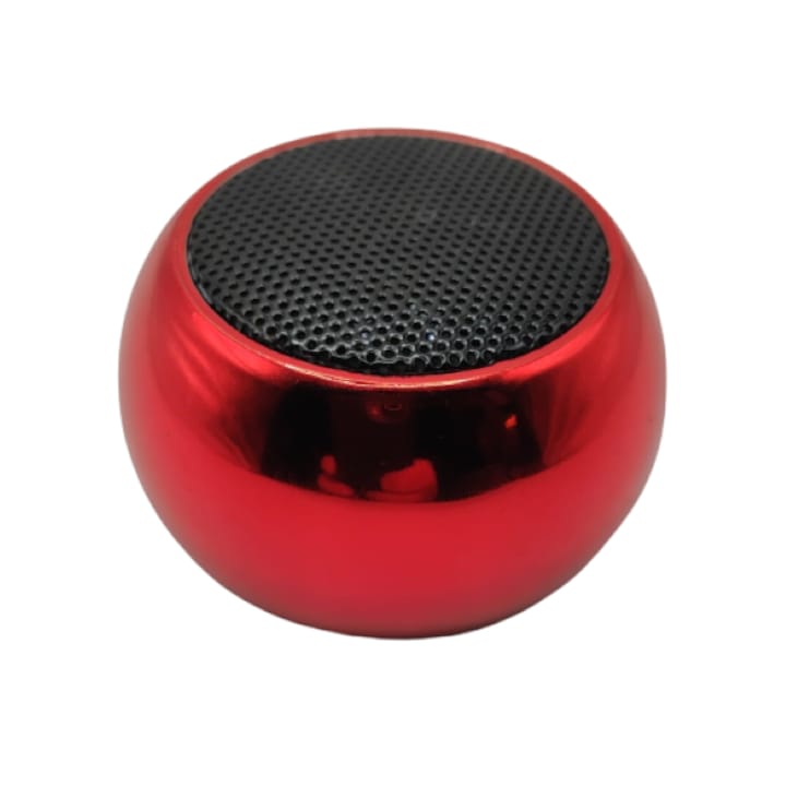 Hordozható mini hangszóró bluetooth kapcsolattal, 4 óra üzemidővel, USB töltéssel, piros, 80 db