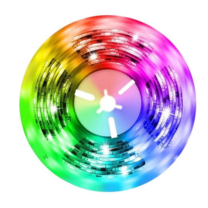 Banda LED inteligenta Neo Lite, Immax, Reglabila, Wi-Fi, 5 m, IP67, Multicolor