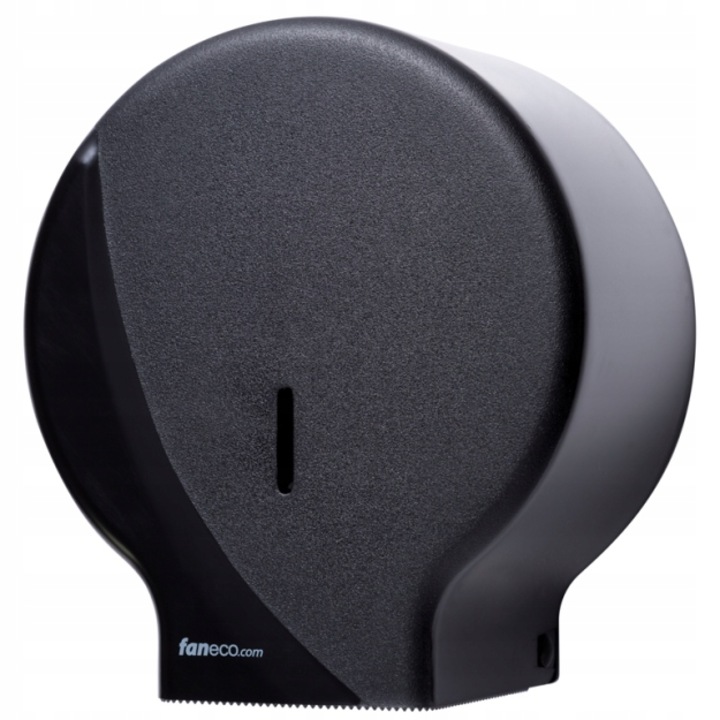 Suport hartie igienica, Faneco, ABS, Negru