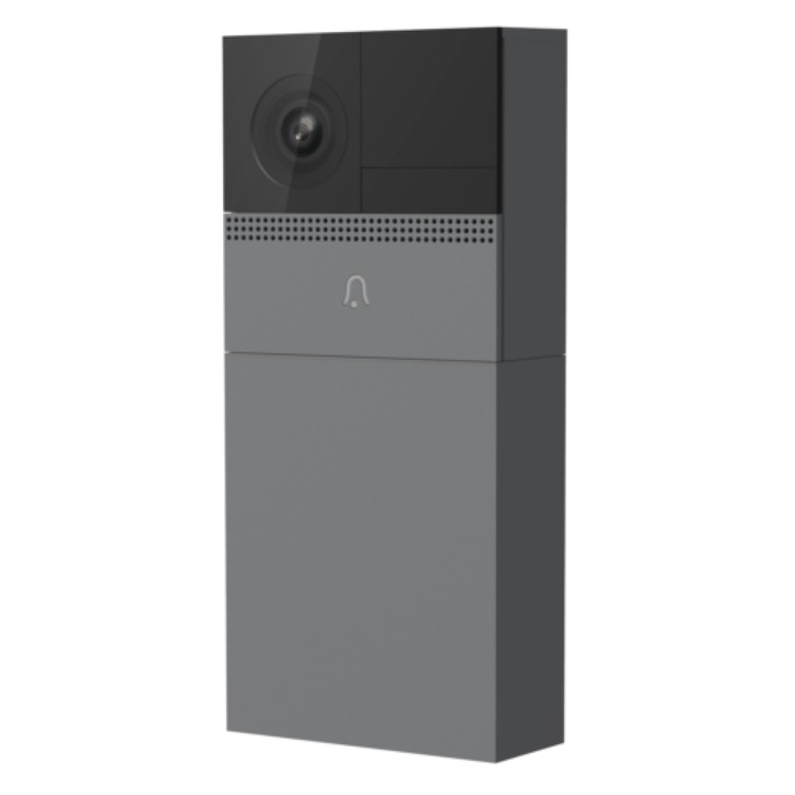 Vizor inteligent Neo Lite, Immax, Cu sonerie, Senzor miscare, Wi-Fi, 128 GB, Negru/Gri