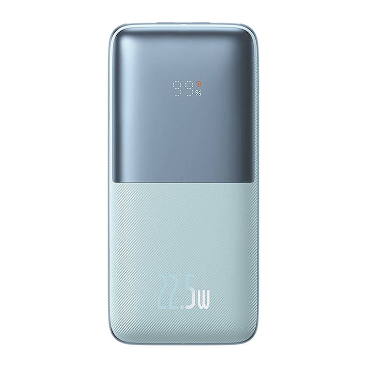 Външна батерия, Baseus, 10000mAh, 22.5W, USB C, 0.3m, син