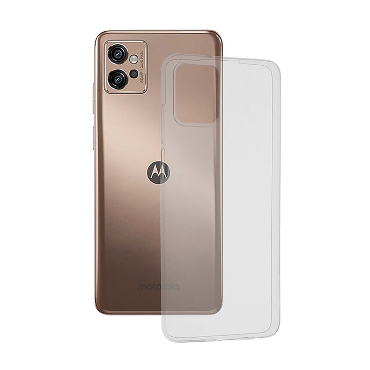 Твърд TPU силиконов калъф за Motorola Moto G32, Optim Protection Technology, Прозрачен